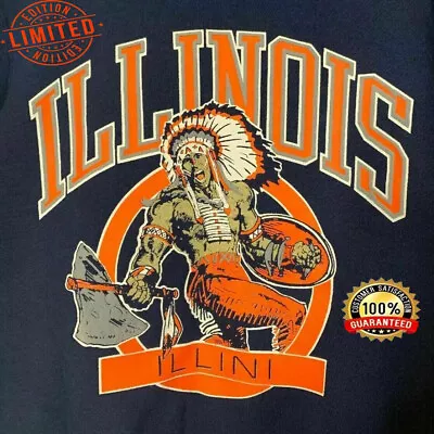 The Clothing Vault Vintage 80s Illinois Fighting Illini T-Shirt Unisex Cotton • $22.95