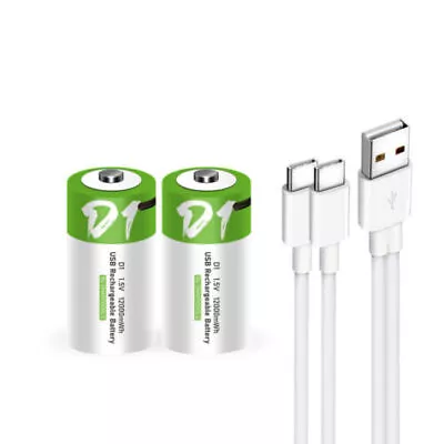 USB AA AAA 9V C D Lithium Ion Rechargeable Battery 1.5V Fast Charger Type C Lot • £8.11