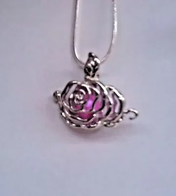 Make A Wish Pearl Cage Pendant Necklace - Rose - 925 Chain+Pearl Included • $11.95