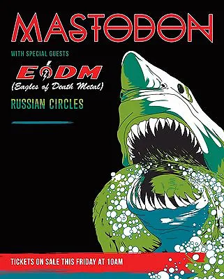 MASTODON / EAGLES OF DEATH METAL 2017 NORTH AMERICAN CONCERT TOUR POSTER - Metal • $19.15