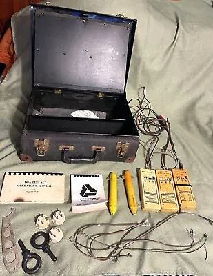 Vintage HUGE LOT Of TELEPHONE TESTING/REPAIR EQUIPMENT W/CASE 600 SL TONE TEST • $49.99