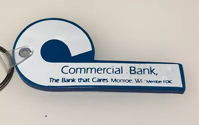 Vintage Monroe WI Commercial Bank Banking Savings Loan Checking Credit Keychain • $27.99