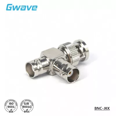 1pcs BNC(Male)-BNC(Female)-BNC(Female) Tee Adapter DC-3GHz BNC-JKK Connector • $24.74