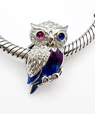 💖 Stunning Magic Owl Charm Bead Bird Animal Genuine 925 Sterling Silver 💖 • £19.95