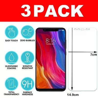 For Xiaomi Mi 8 Tempered Glass Screen Protector - CRYSTAL CLEAR • £4.85