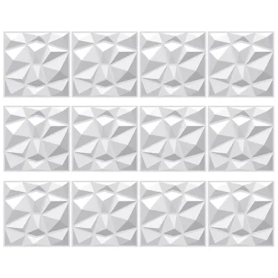 £27.99 • Buy 12Pcs 3D Decorative Interior Wall Panels Covering Diamond Plastic Cladding Tiles