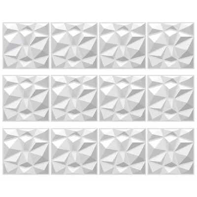 £27.99 • Buy 12Pcs 3D Decorative Interior Wall Panels Covering Diamond Plastic Cladding Tiles