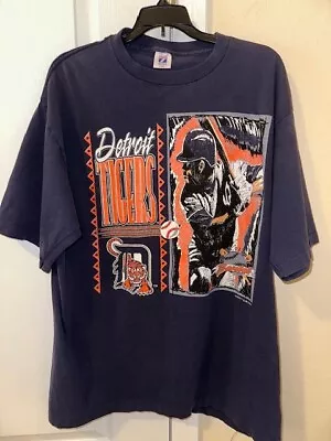 Vintage 1994 Detroit Tigers XL T Shirt  MLB Baseball USA Made Logo 7 Inc • $16.99