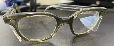 $19.90 • Buy Vintage Bouton U-Fit Safety Glasses Smoke Frame Clear Lense Size 48