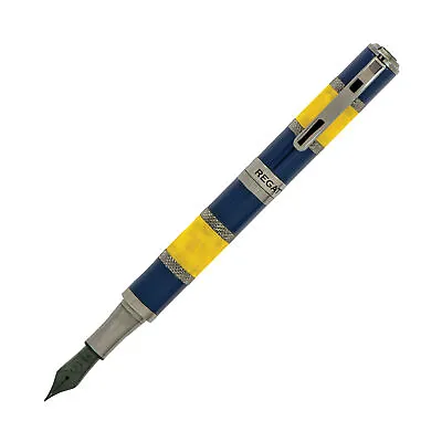 Monteverde Regatta Sport Fountain Pen In Blue/Yellow - Medium Point - NEW In Box • $79.95