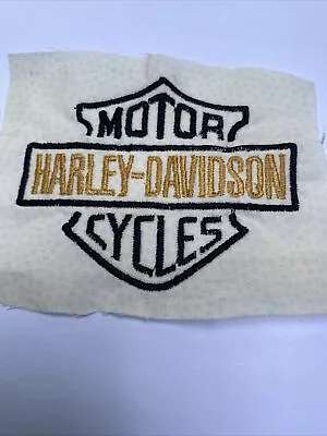 Vintage Harley Davidson Motorcycle Patch Sewn In Cloth.  4 Total Patches In Lot • $10