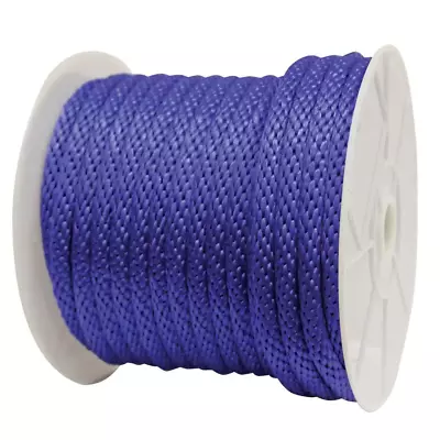 5/8 In. X 140 Ft. Solid Braided Poly Rope Blue • $49.37