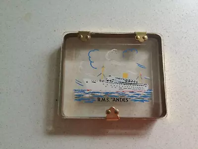 Ship RMS Andes  Cigarette Box Memorabilia Passenger Ship 1950's • £8