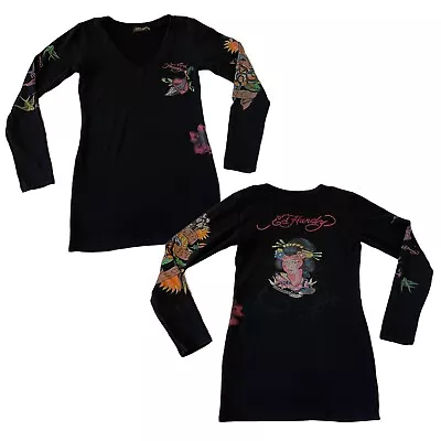 Y2K Ed Hardy Christian Audigier Double Sided Long Sleeve Shirt Women’s XL • $50