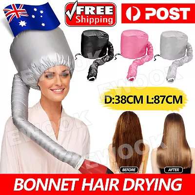 Bonnet Hair Drying Cap Hat Hood Soft Women Blow Dryer Hairdressing Tool Home AU • $7.95