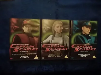 Captain Scarlet Dvds X3 Animated Version Pre-owned In Very Good Condition. • £12