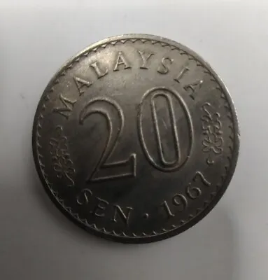 1967 Malaysia 20 Sen Coin • $4