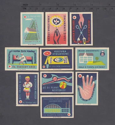 Series Of Old Czechoslovakian Matchbox Labels From 1961 /2367-2376/ • $0.99