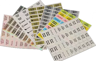 $5.69 • Buy Personalised Name Labels, Pencil Stickers, Vinyl Tag, Waterproof, Small 22x9 Mm 