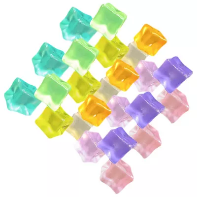  30 Pcs Luminous Ice Cubes Acrylic Chunks Fake For Decoration Shine • £12.18