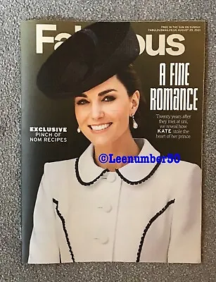 FABULOUS Magazine Kate Middleton 29/8/21 New Cheryl Baker Jo O’Meara S Club 7 • £6.50