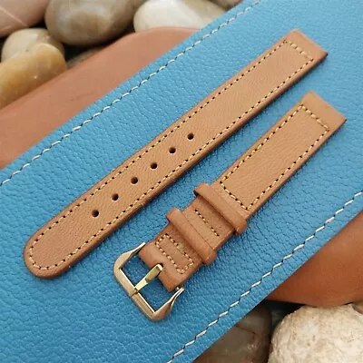 9/16  14mm Elgin Saddle Leather Two-Piece Strap Unused 1950s Vintage Watch Band • $26.20
