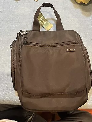 LL Bean NWT Travel Toiletry Personal Bag Organizer Hanging Black Nylon • $22.99