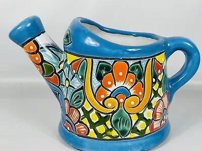 Mexican Pottery Talavera Venegas Ceramic Red Clay Watering Can Planter • $31.15