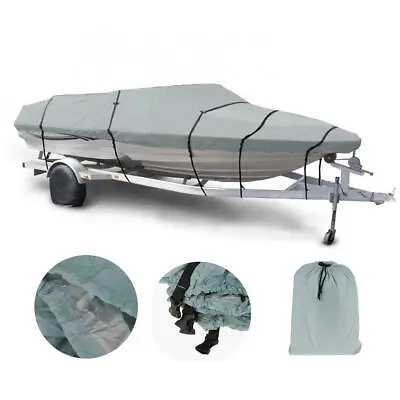 £34.88 • Buy 17 18 19FT Heavy Duty Speedboat UV Waterproof Fish-Ski Boat Cover Storage