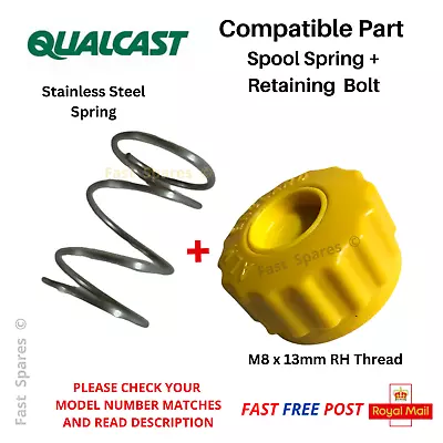 QUALCAST  CDB30A  Spool Retaining Bolt + Spring  Strimmer Trimmer  FAST POST • £9.95