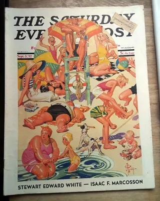 Saturday Evening Post Magazine 1932 With JC Leyendecker Cover Well Preserved • $18.31