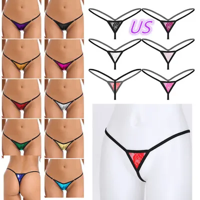 US Womens Micro Mini G-String Thong String Panties Underwear Lingerie Panties • $8.27