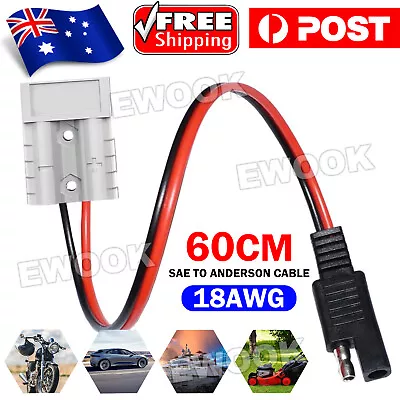 SAE Bullet Connector To Anderson Plug Power Cable Battery Charging Cable 60cm • $16.85