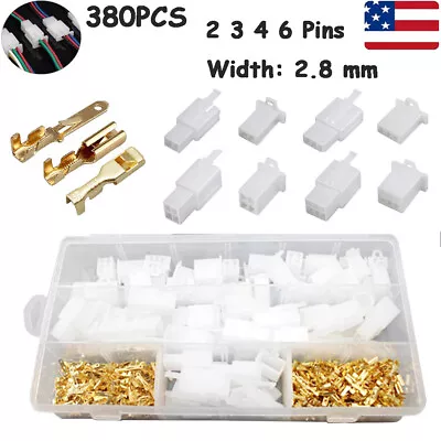 380pcs 2-6 Pin Electrical Wiring Multi-Connector 2.8mm Terminals Motorcycle Car • $11.70