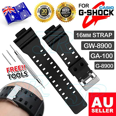 16mm Replacement Wristband Watch Band For Casio G SHOCK GA-100 G-8900 GW-8900 • $6.45