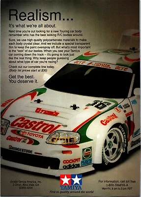 Tamiya Toyota RC Car Vintage Print Ad Wall Art Decor Castrol Sekiya & Krumm • $17.99