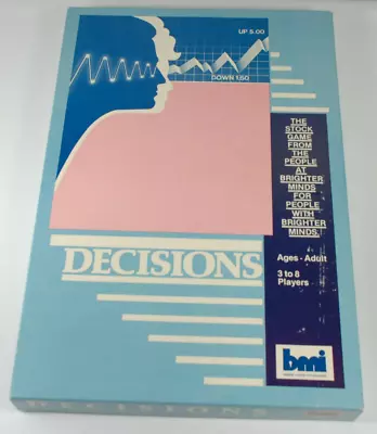 Vintage DECISIONS Stock Market Value Board Game BMI Brighter Minds • $21.99