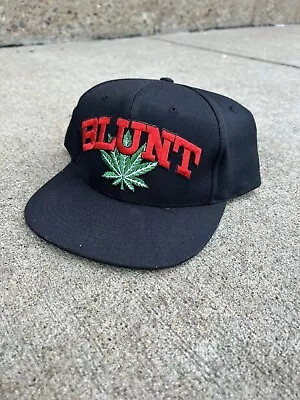 Vintage 90s Blunt Snapback Hat Cap Rap Weed Pot Leaf Hip Hop Band Grunge Skate • $85