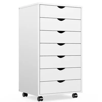 7 Drawer Chest-Storage Cabinets Dressers Wood Dresser Cabinet With Wheels • $70.99