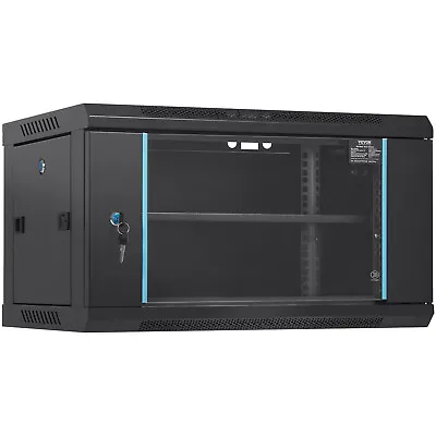 VEVOR 6U Wall Mount Network Server Rack Cabinet Enclosure 15.5'' Deep Door Lock • $77.99