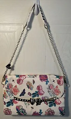 New Betsey Johnson Envelope Flap Clutch Purse Handbag Floral Butterflies Spring • $26