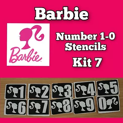 £0.99 • Buy Glitter Tattoo - Face Paint Stencils. Barbie     Birthday Ages Kit 7