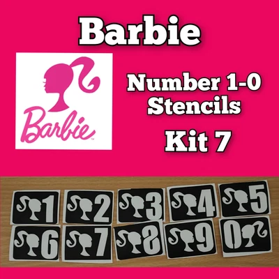 £0.99 • Buy Glitter Tattoo - Face Paint Stencils. Barbie     Birthday Ages Kit 7