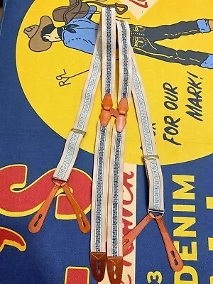 Double RL Ralph Lauren RRL Vintage Inspired Logo Stretch  Braces Suspenders BELT • $128