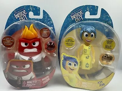 TOMY Disney/ Pixar Inside Out: JOY & ANGER Figures .Never Opened Damaged Boxes. • $19.40