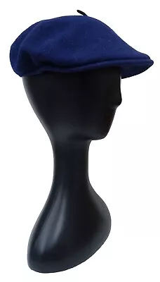 KANGOL England Vintage Retro Navy Blue Wool Beret Flat Cap Wool XS 53cm • £15