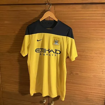 Manchester City 2013 / 2014 Training Football Shirt Size Men’s Large • £24.99