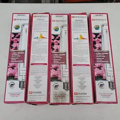 5 Used Eye Hortilux 1000w Watts Enhanced Spectrum Super HPS Grow Light Bulbs   • $65