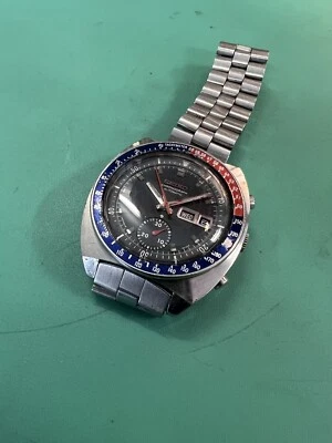 $0.80 • Buy Seiko 6139-6030r Pogue Pepsi Chronograph Automatic Blue Vintage Watch