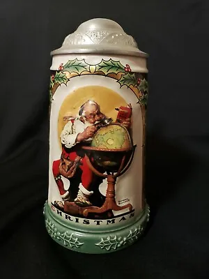 Saturday Evening Post Christmas Collection Norman Rockwell 1995 Stein • $25